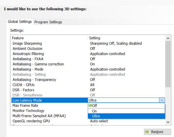 reduce input lag