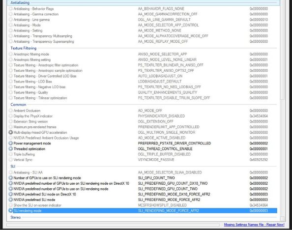 configure sli settings